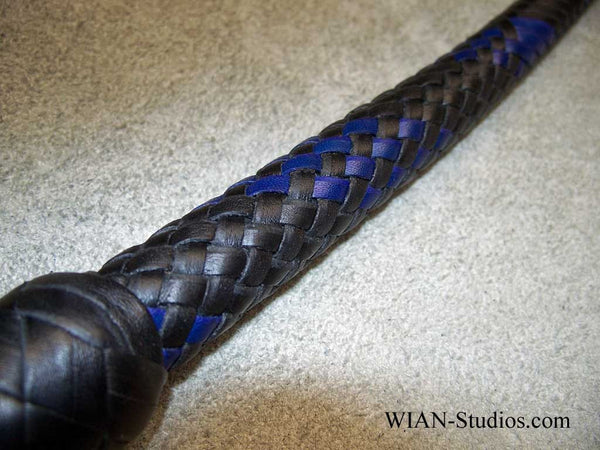 Signal Whip, Black and Blue, 4'