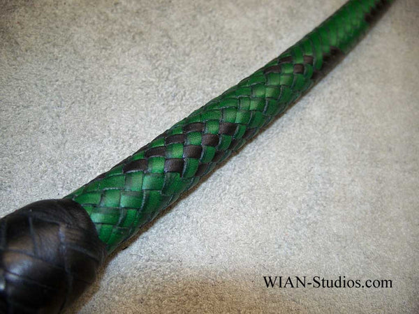 Signal Whip, Green with Black accents, 4'