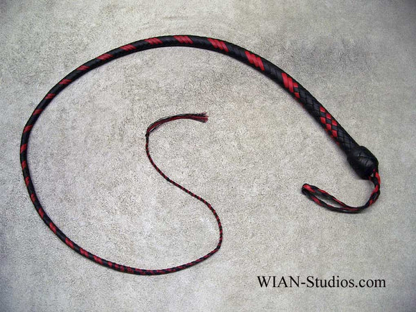 Signal Whip, Black with Red Accents, 3'