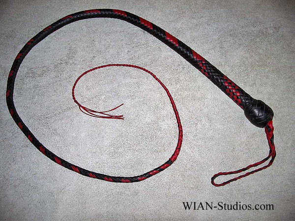 Signal Whip, Black with Red Accents, 3'