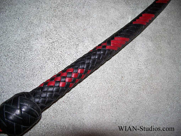 Signal Whip, Black with Red Accents, 3'