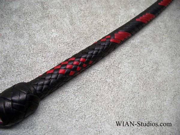Signal Whip, Black and Red, 4'