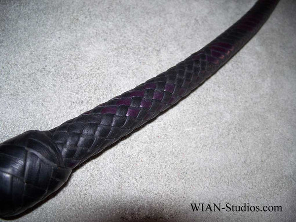 Signal Whip, Black with Dark Purple accents, 3.5'