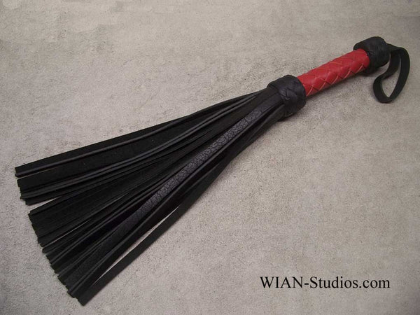 Black Buffalo Flogger, Small, All Sting, Red Handle