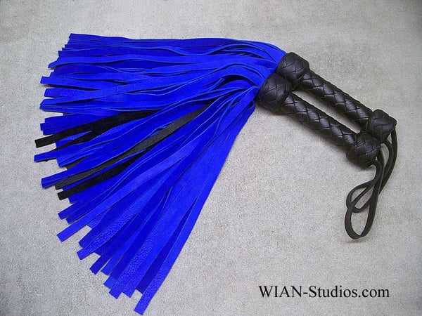 Blue and Black Deer Floggers, Matched Set