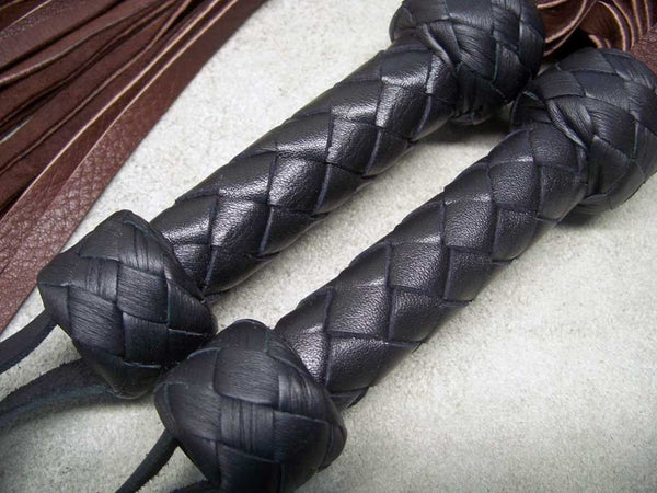 Chocolate Brown Elk Floggers, Matched Set, Small