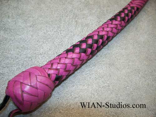 Snake Whip, Pink with Black accents, 3'