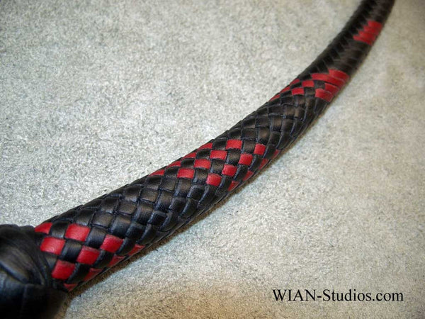 Snake Whip, Black with Red Accents, 3'