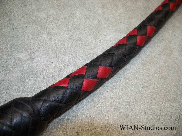 Snake Whip, Black with Red Accents, 2.5'