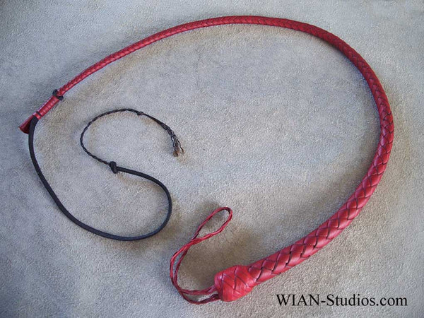 Snake Whip, All Red, 2.5'