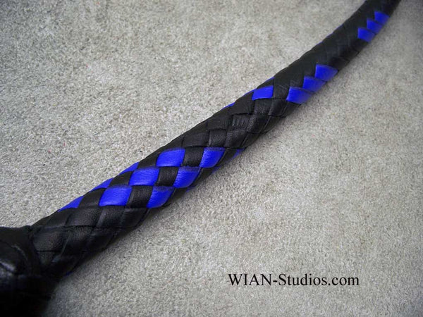 Snake Whip, Black with Blue Accents, 3'